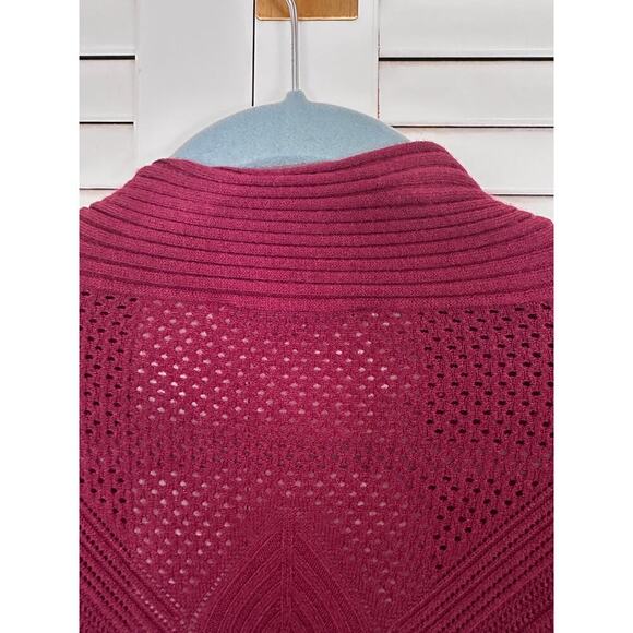 Evolution by Cyrus Longline Knit Cardigan – Burgundy – Size M (38L x 22W - Picture 5 of 5